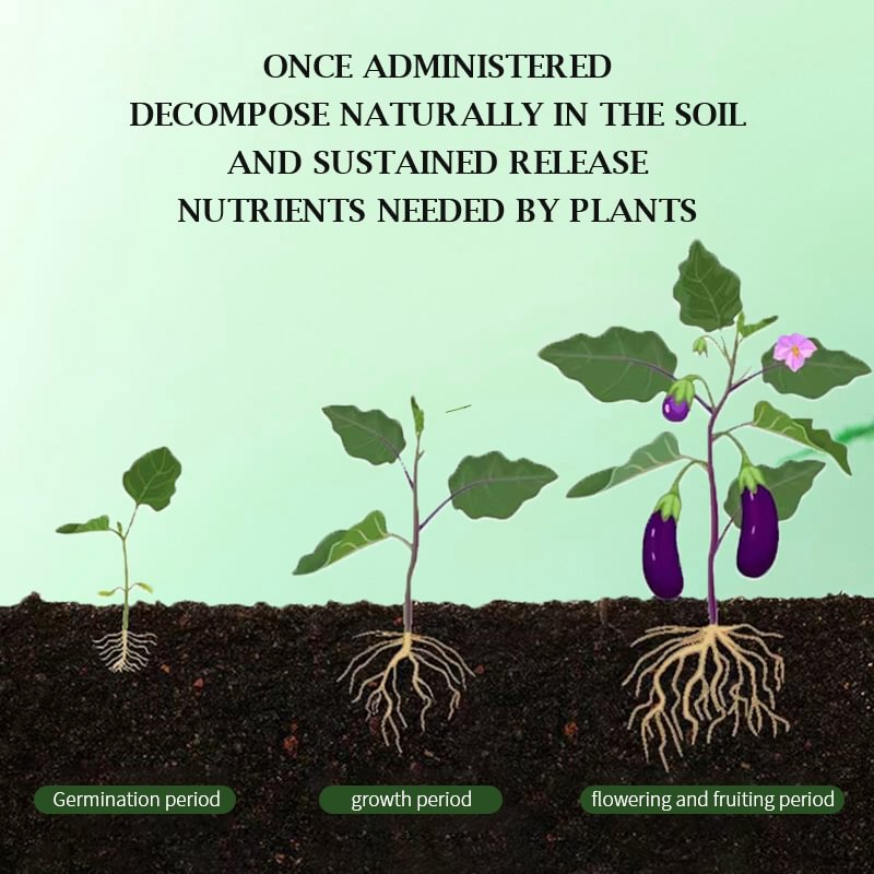 Slow release organic fertilizer in tablets